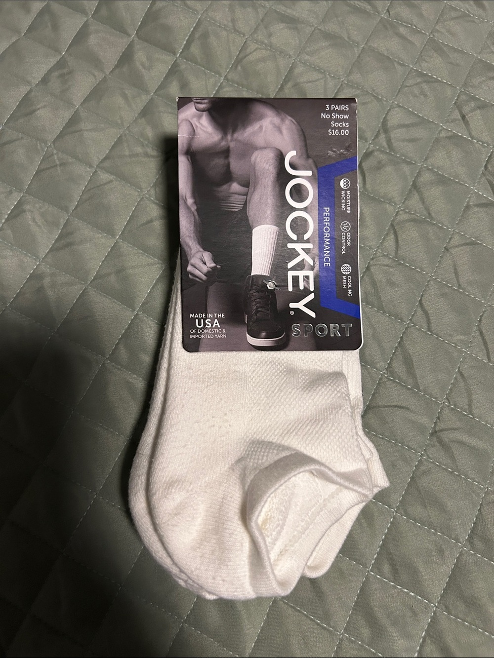 Jockey White No-Show Athletic Socks - 3 Pack